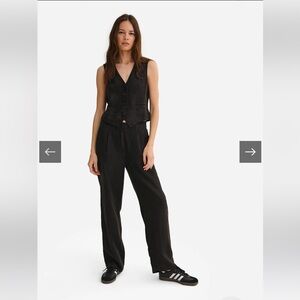 Mate the Label Organic Linen Tailored Pant - Size Large